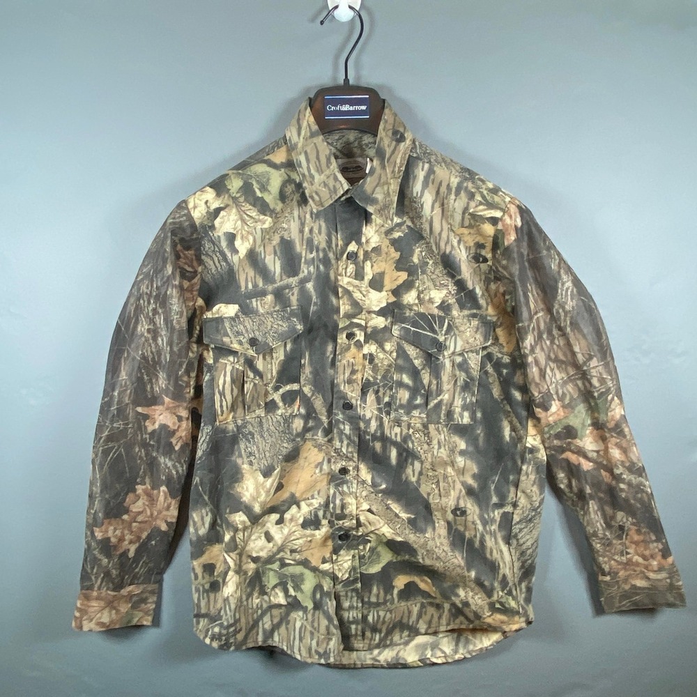 Vintage Mossy Oak Original Breakup Long Mesh Sleeves Bow Hunting Men's Size M